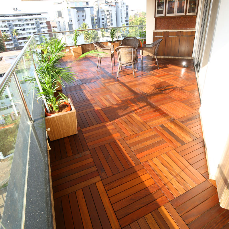Solid wood decking