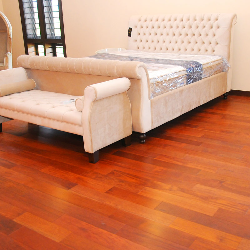 Wide plank solid wood flooring in contemporary house interior